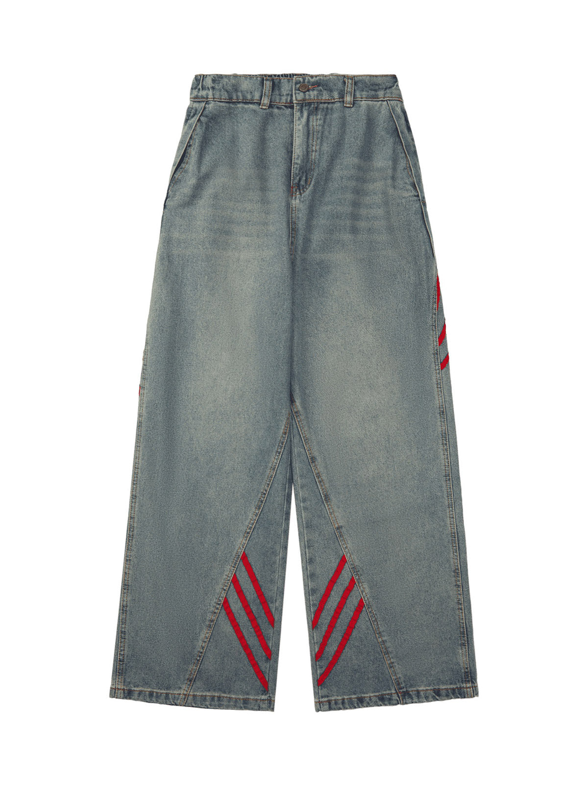 Le jean délavé contrasté American Retro de qualité supérieure