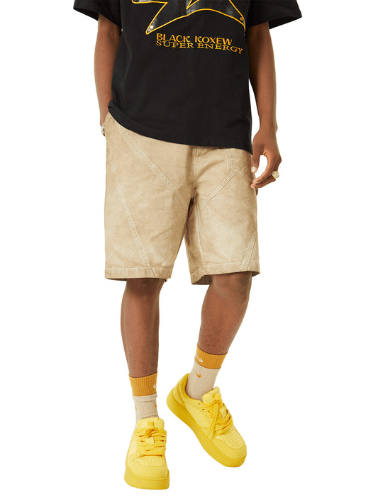 Thesupermade – Verwaschene Hip-Hop-Shorts im Retro-Look 
