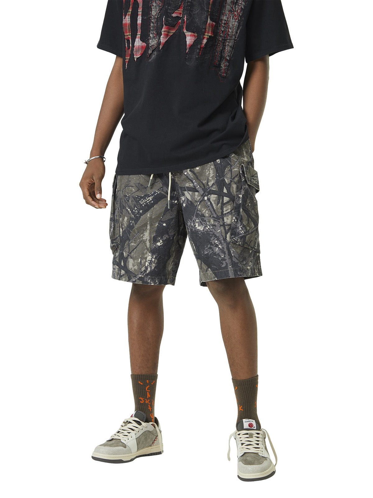 Thesupermade Fallen Leaf Camouflage Pocket Workwear Shorts - 2050