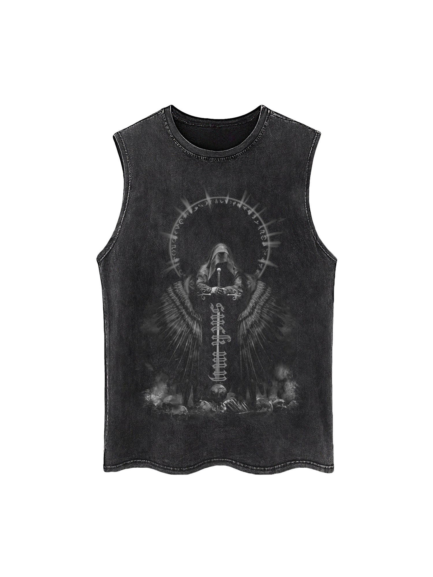 Thesupermade Retro Washed Holy Sword Judgment Vest - 2061