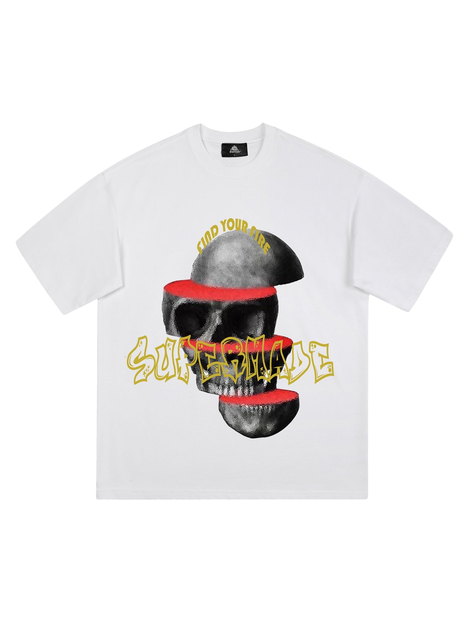 Thesupermade Skull Cut Desigrinted T-shirt