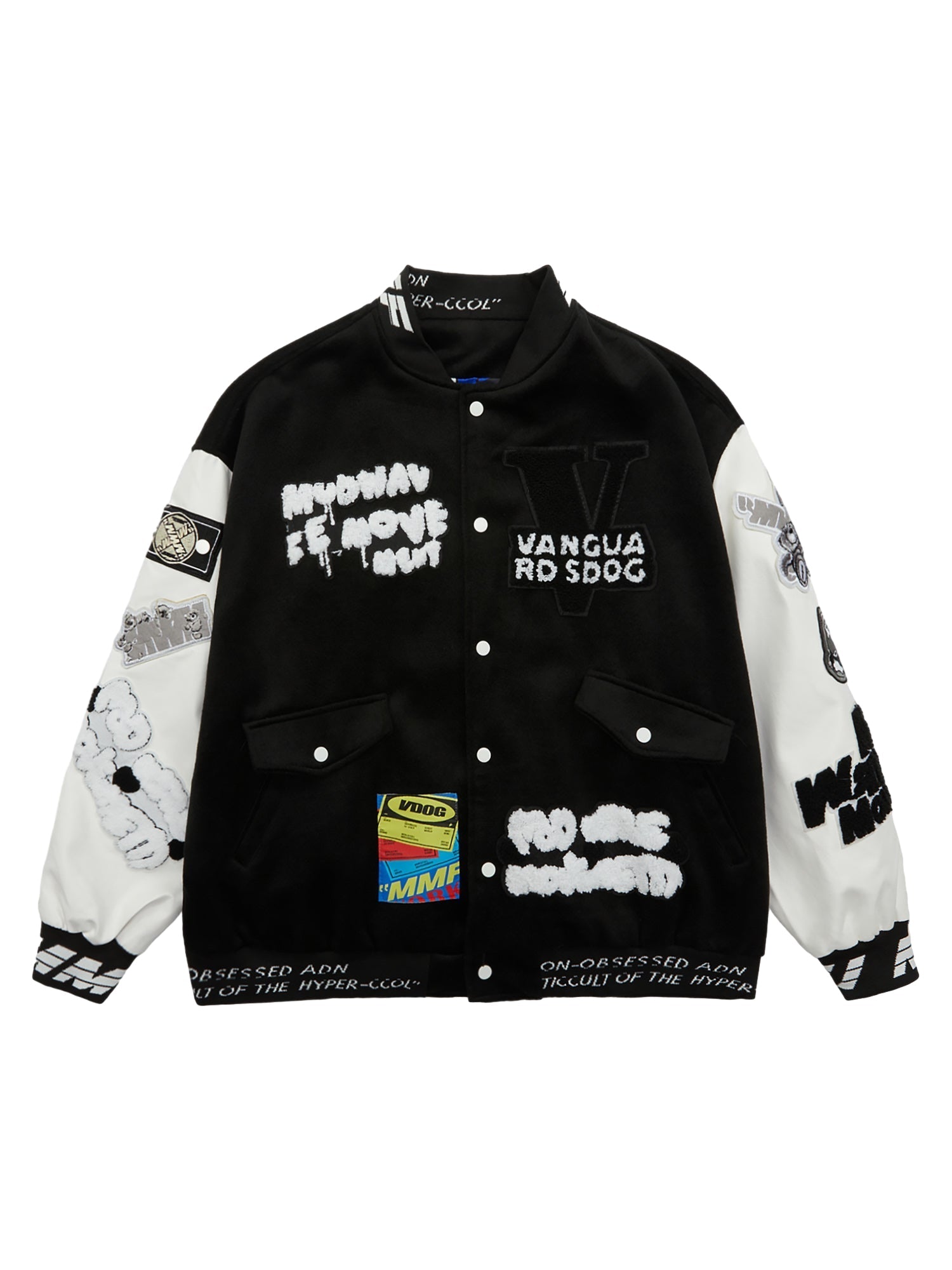 Thesupermade – Hip-Hop-Baseballtrikot mit besticktem Frottee-Patch in Pink – 1965 