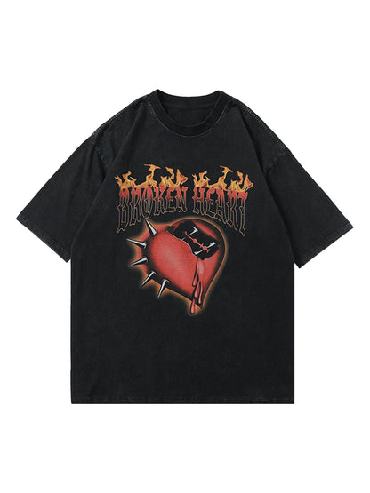 Thesupermade High Street Heart-print Dark T-shirt