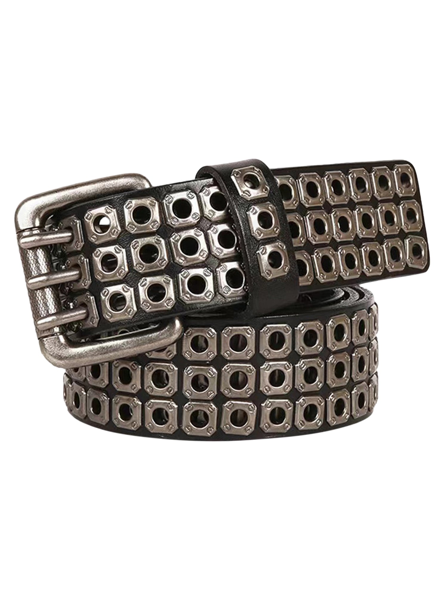 Ceinture punk à rivets creux de style gothique sombre - 1993