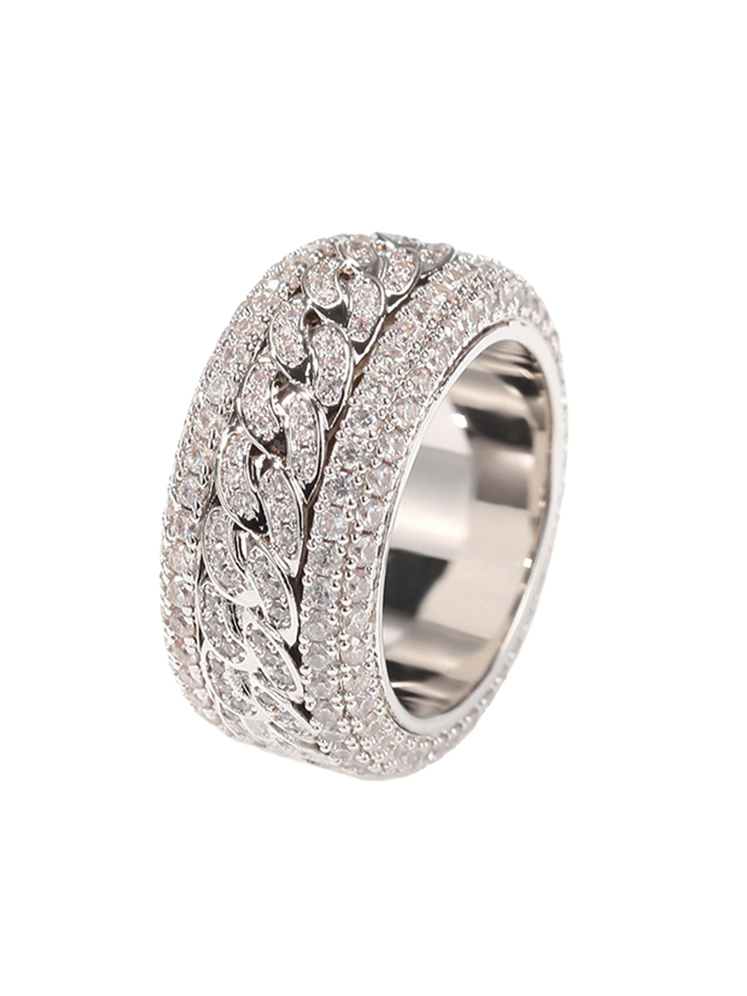La bague rotative entièrement en diamants de la marque Supermade