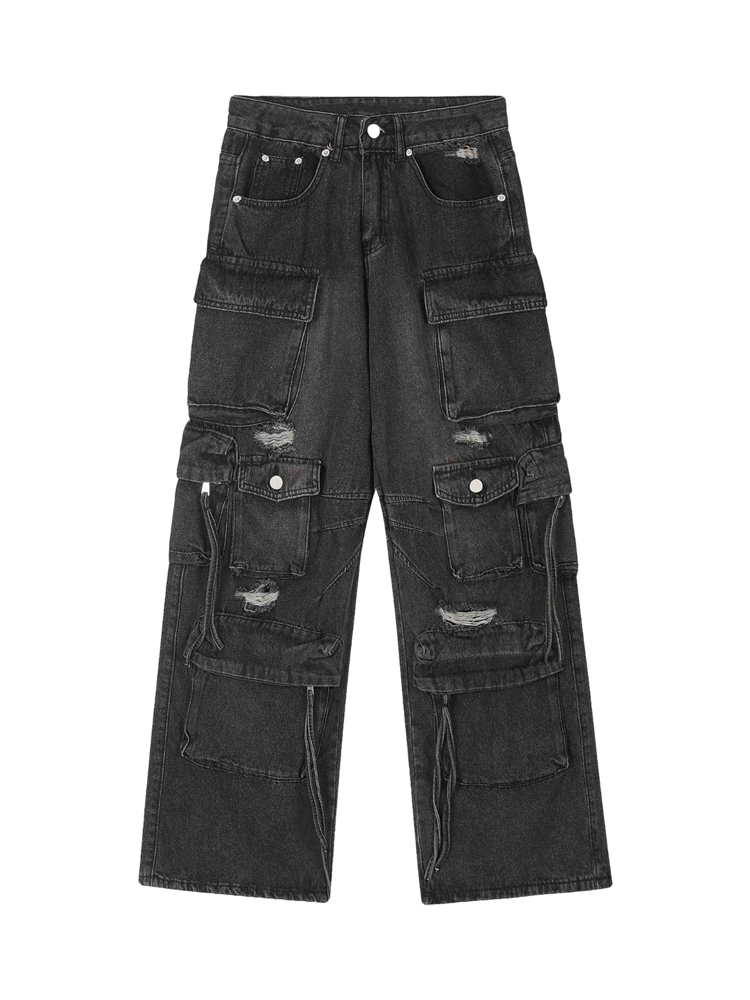 Jean cargo délavé multi-poches de travail Supermade - 1830