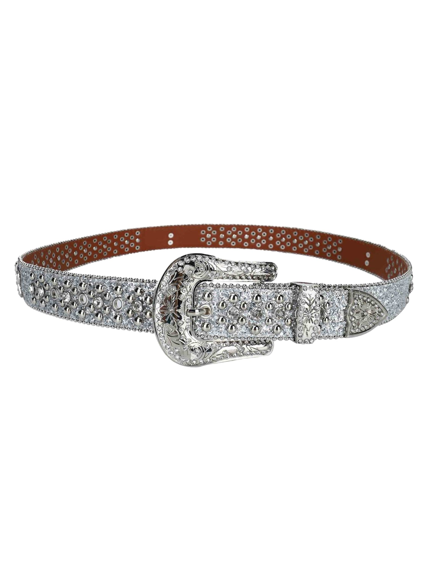 Thesupermade Studded Rhinestone Belt-1797