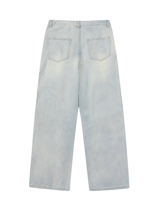 Jean de travail multi-poches délavé vintage Thesupermade