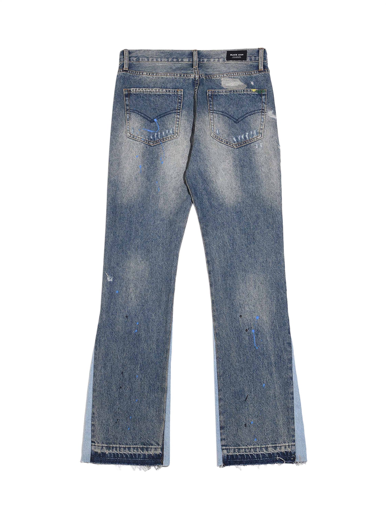 Coutures de déconstruction en micro-corne Splashing Ink pour jeans
