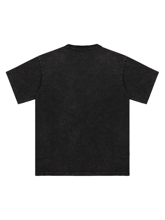 Thesupermade – T-Shirt mit verwaschenem, dunklem Vintage-Print 
