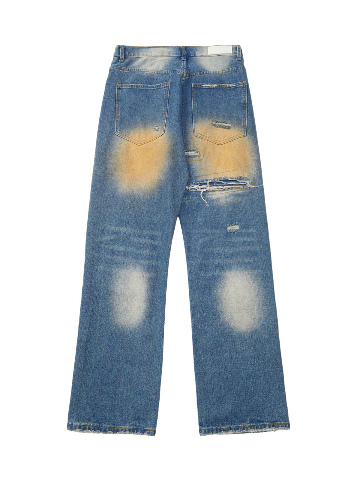 Thesupermade High Street Washed Spray Paint Ripped Jeans