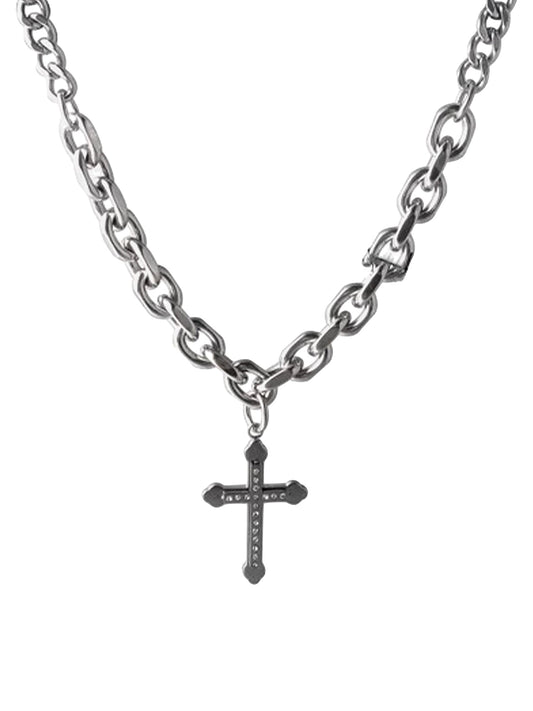 Collier Croix Noire Supermade -1131