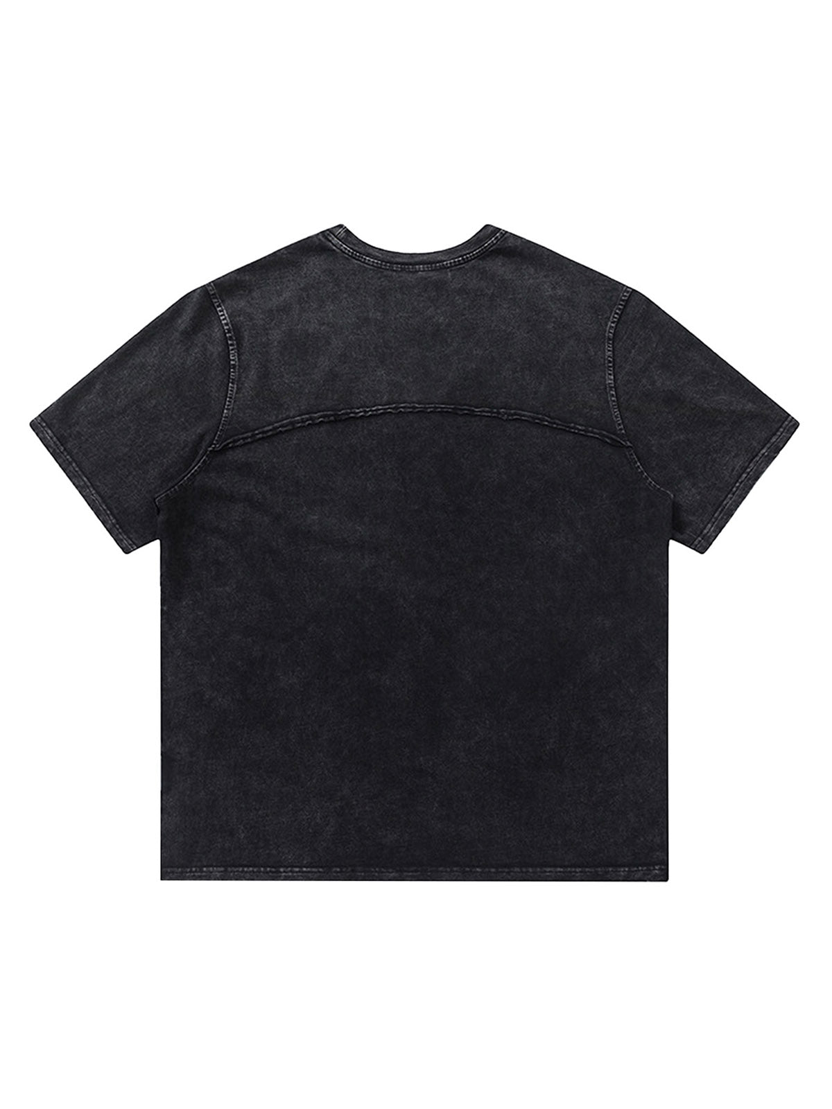 Thesupermade Split Raw Edge Short Sleeve T-shirt - 2159