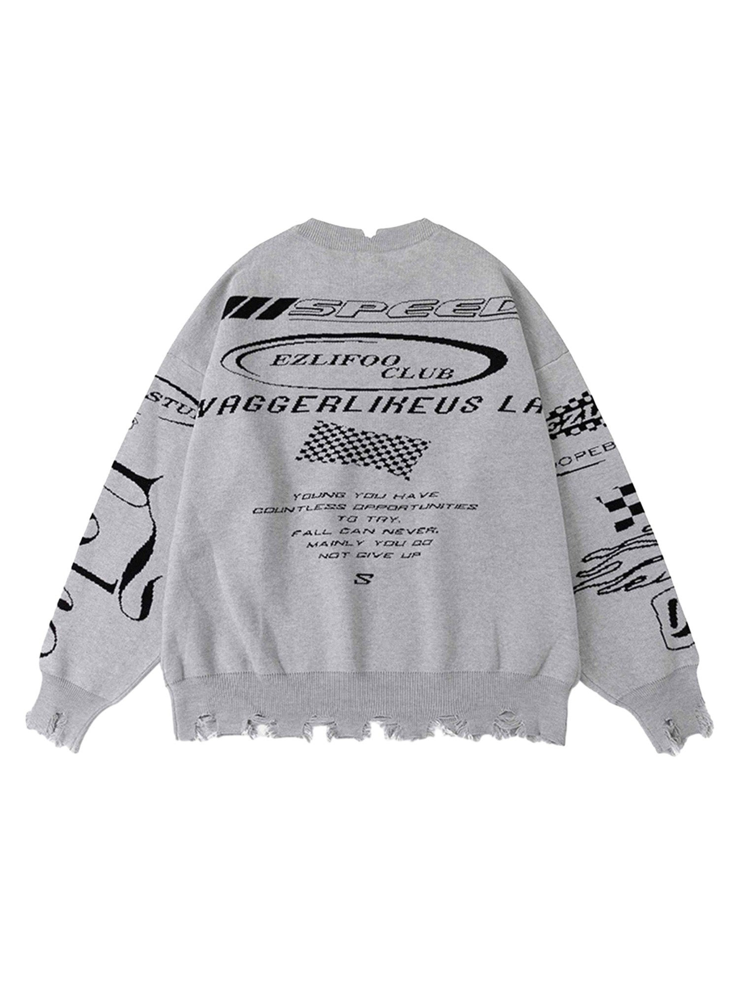 Thesupermade Ripped Racing Sweater