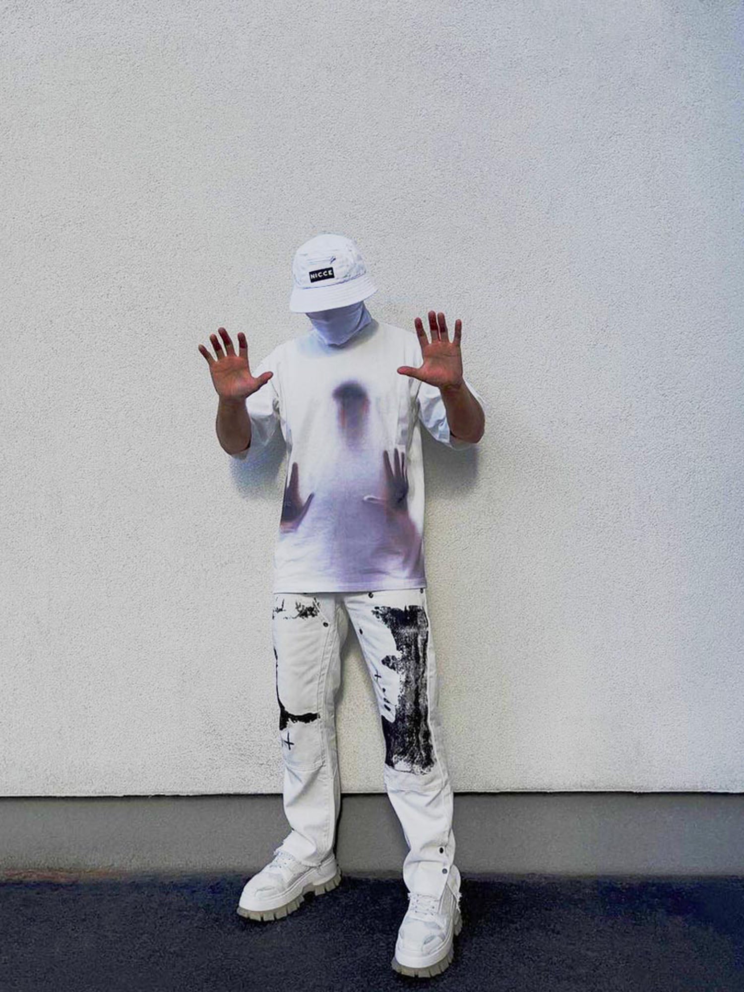 Thesupermade T-Shirt mit Phantom-Porträt-Aufdruck -1187 