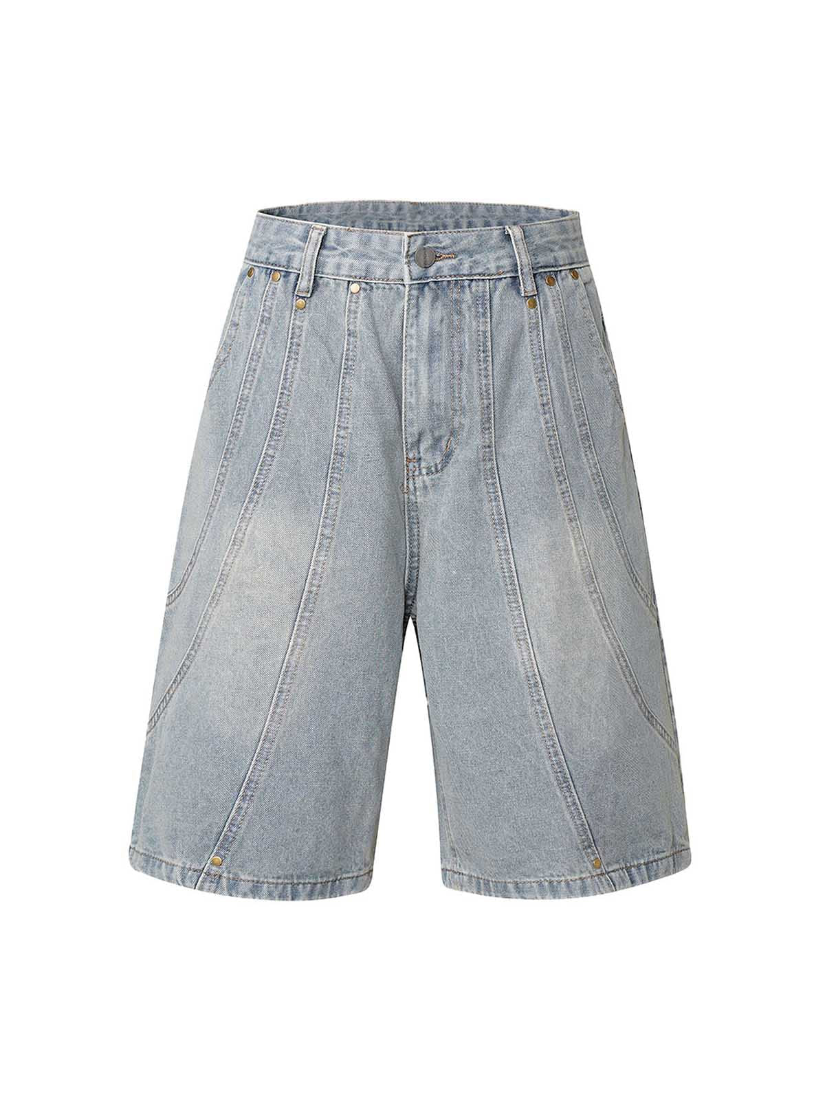 Thesupermade High Street Washed Distressed Denim Shorts