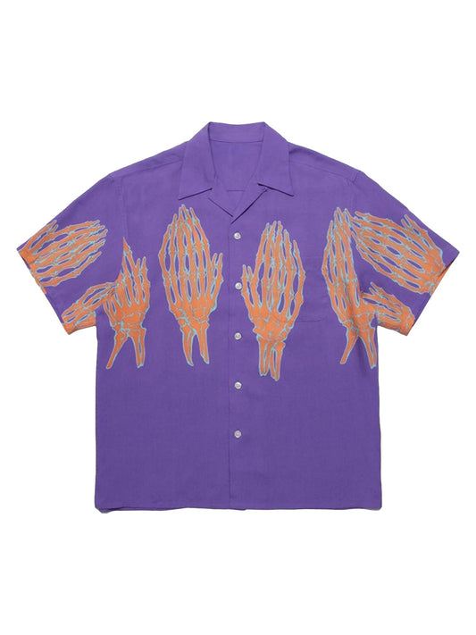 Chemise décontractée à imprimé main de fantôme et griffe de fantôme Thesupermade