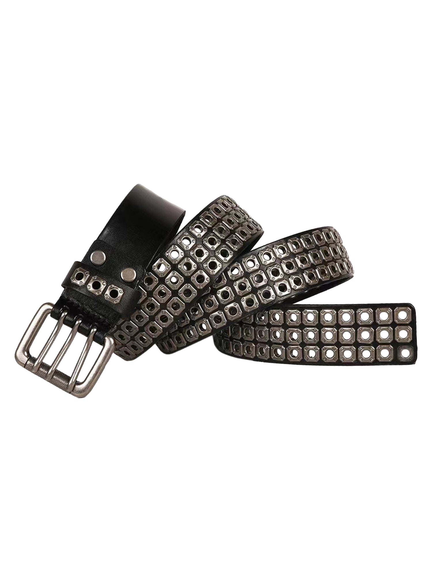 Ceinture punk à rivets creux de style gothique sombre - 1993