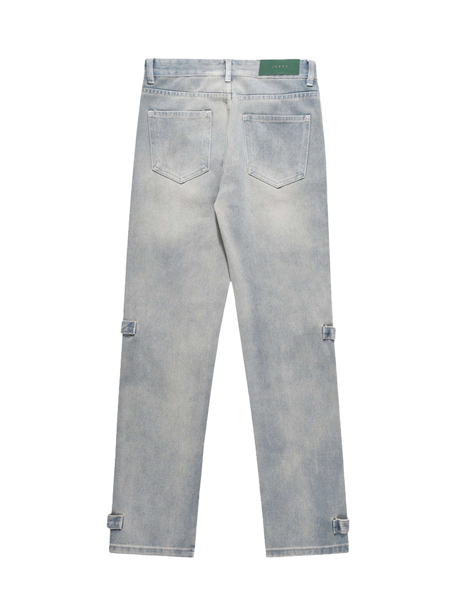 Thesupermade High Street Hip-hop Zipper Straight Jeans