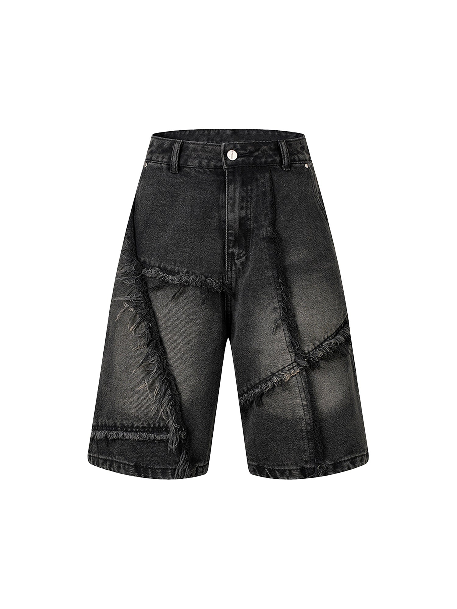 Thesupermade High Street Irregular Beard Denim Shorts