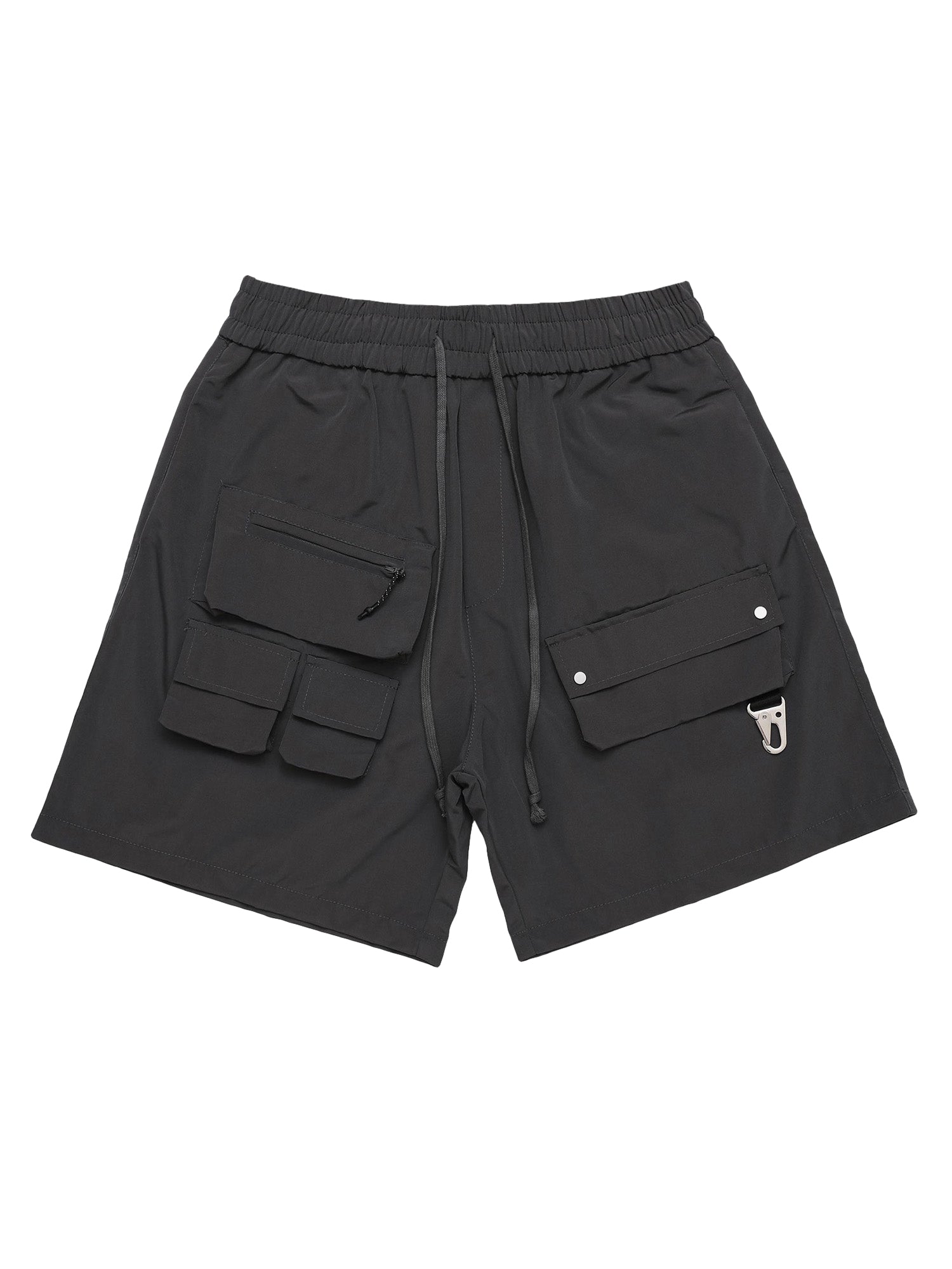 Street Patchwork Personalized Multi-pocket Shorts