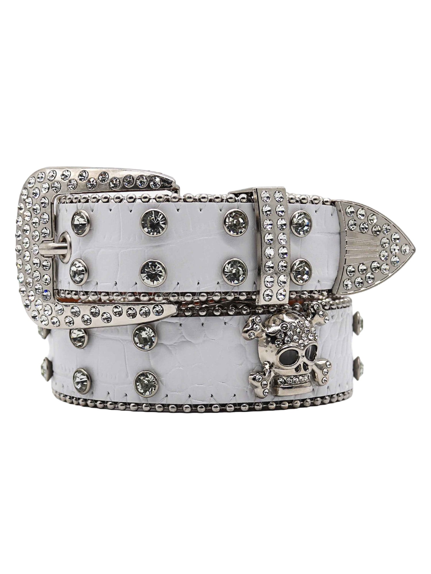 Ceinture tête de mort en strass supermade - 1668