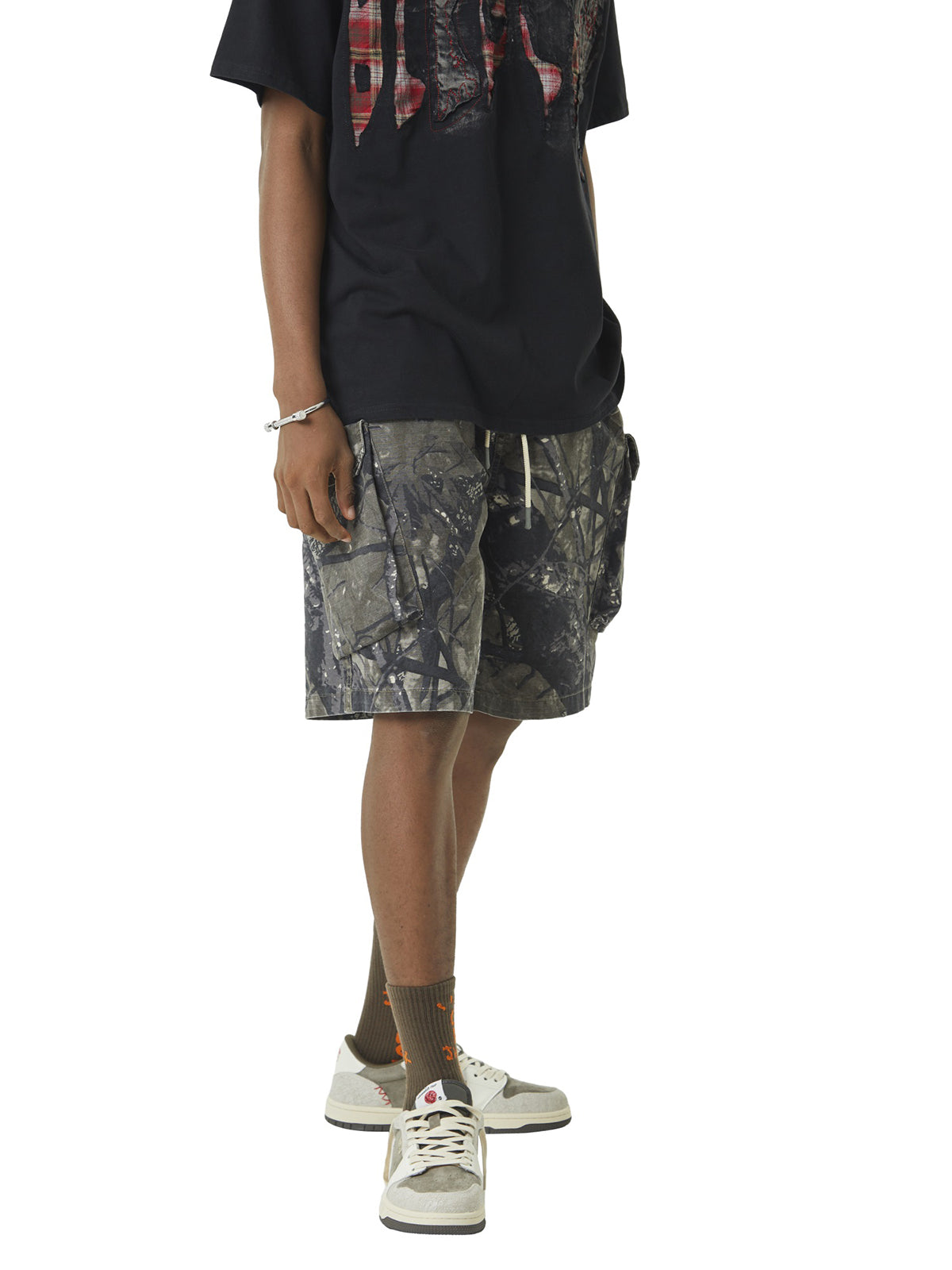 Thesupermade Fallen Leaf Camouflage Pocket Workwear Shorts - 2050