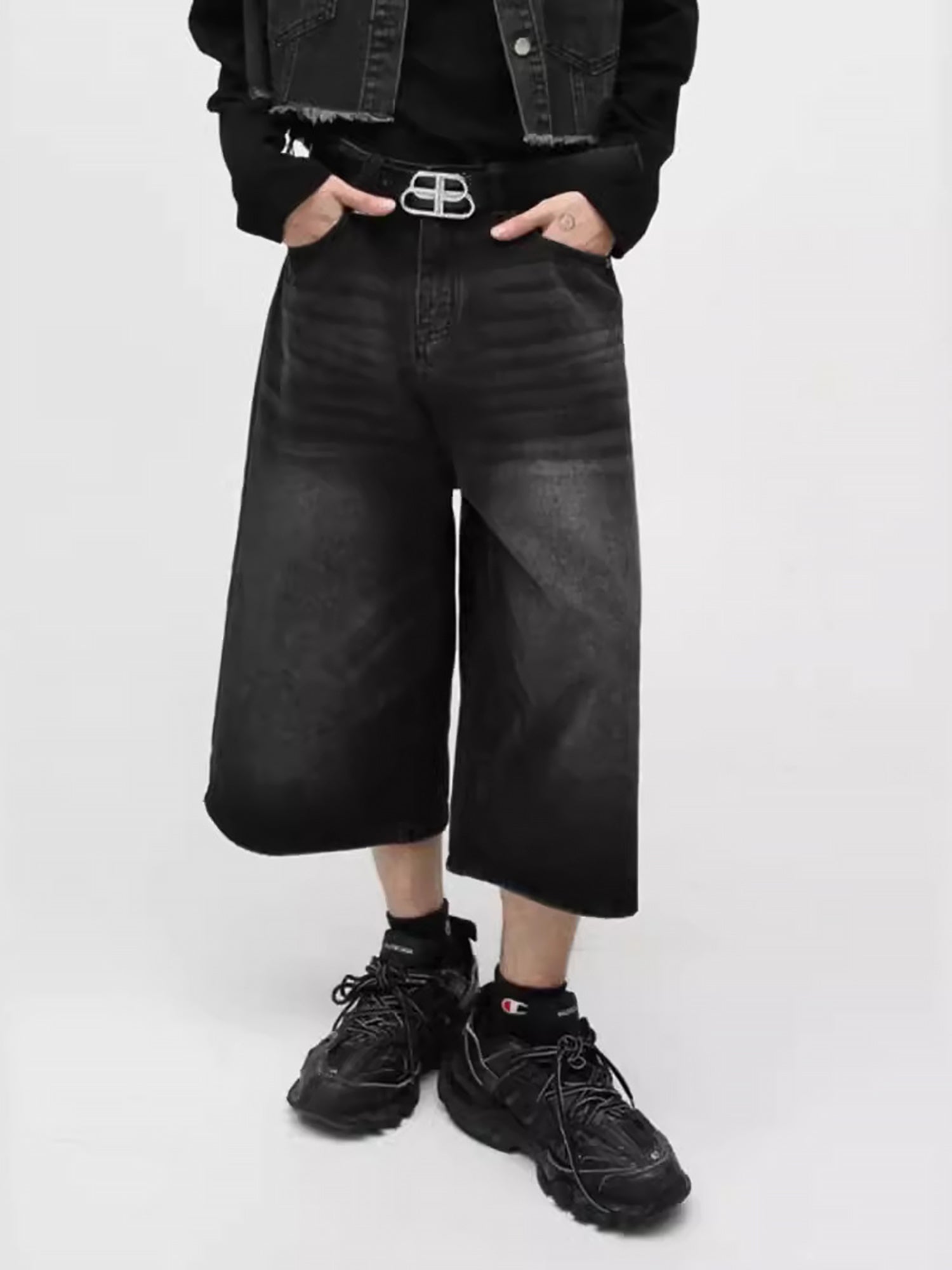 Thesupermade – Retro-Jeans mit Rissen, Blau, gerade, weites Bein, 2079 