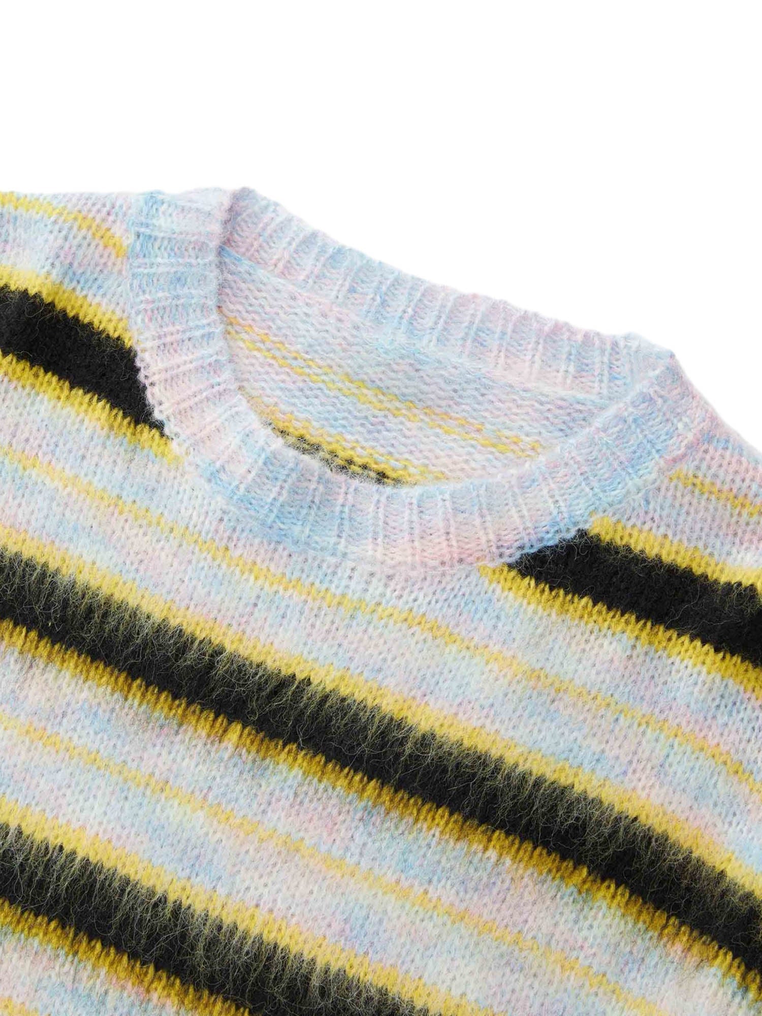 Thesupermade Color Contrast Striped Sweater