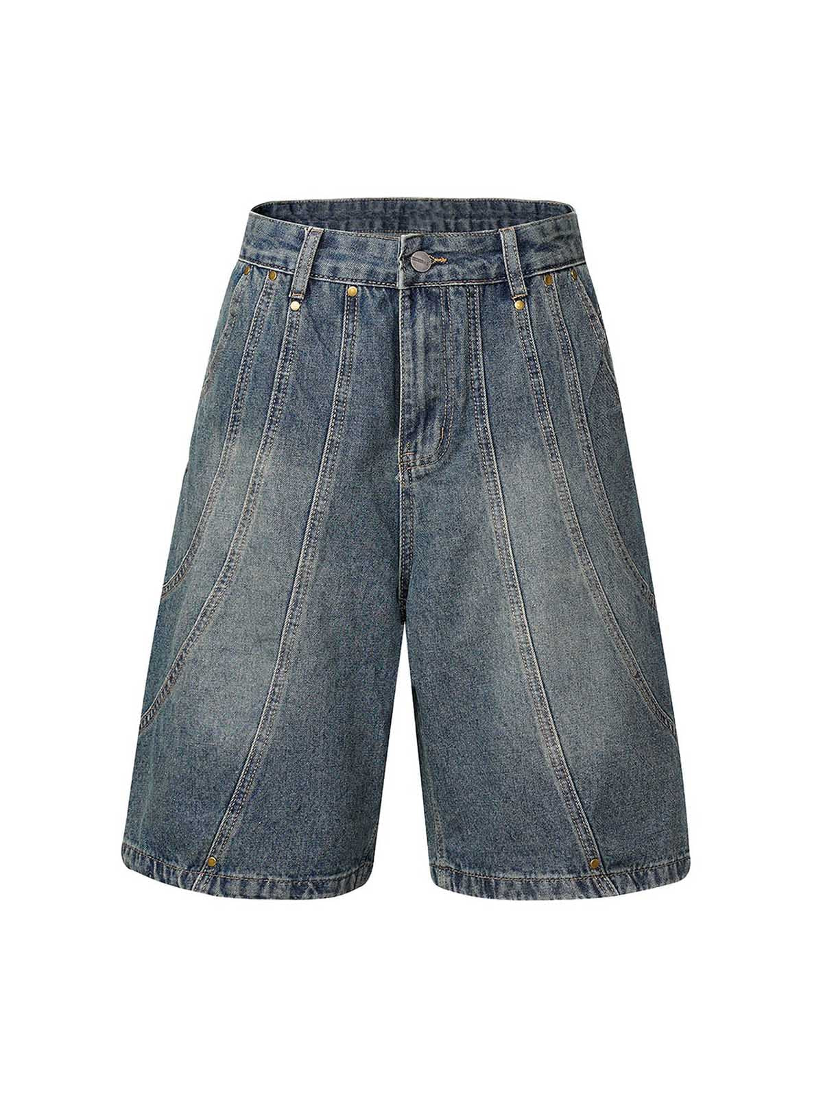 Thesupermade High Street Washed Distressed Denim Shorts