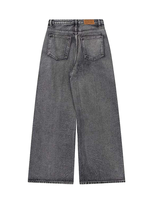 Thesupermade – Baggy-Jeans mit Graffiti-Print und verwaschenem Look – 1886