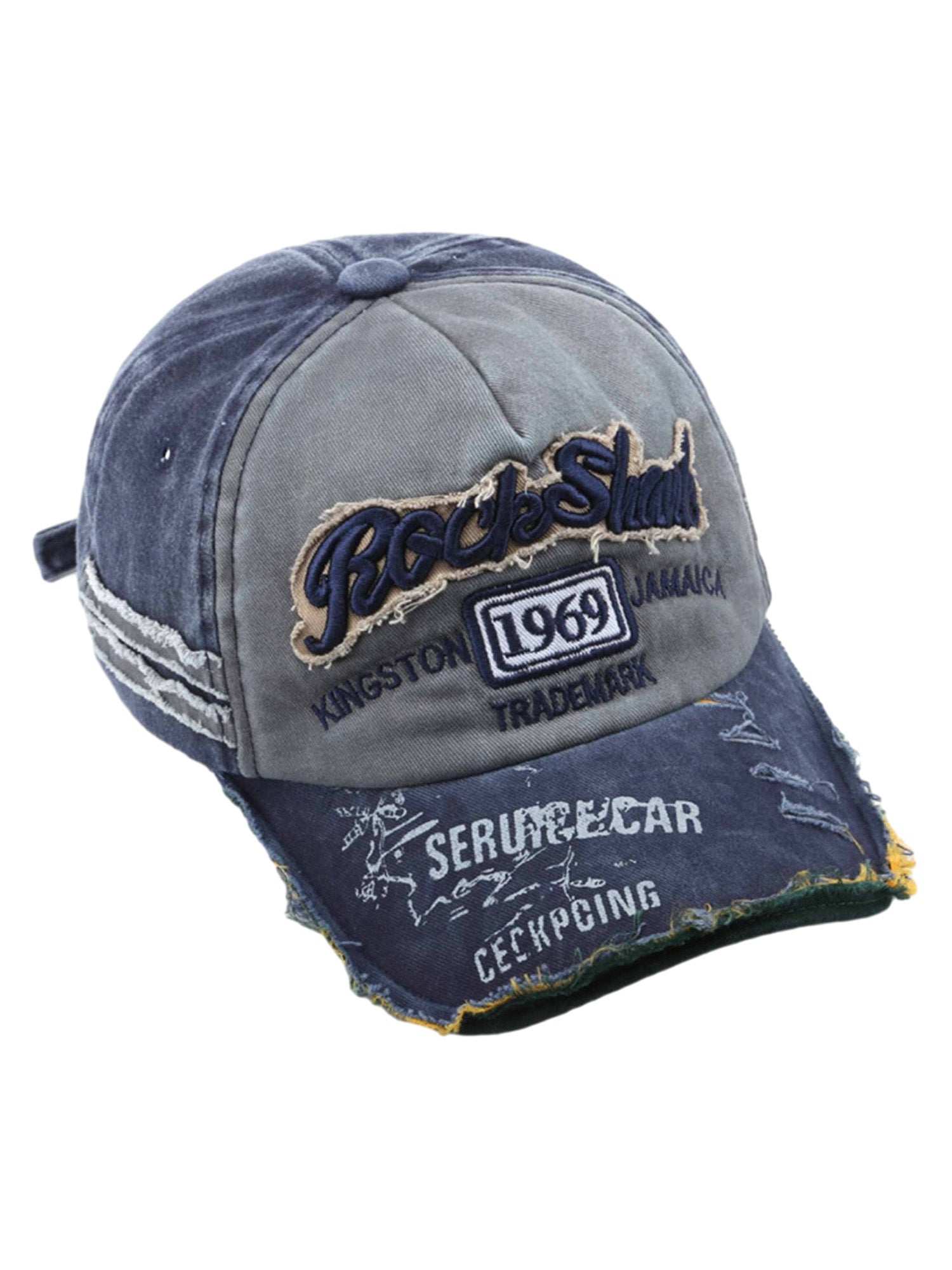 Thesupermade Denim-Kappe mit Retro-Buchstaben - 2136 