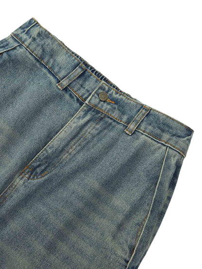 Le jean délavé contrasté American Retro de qualité supérieure