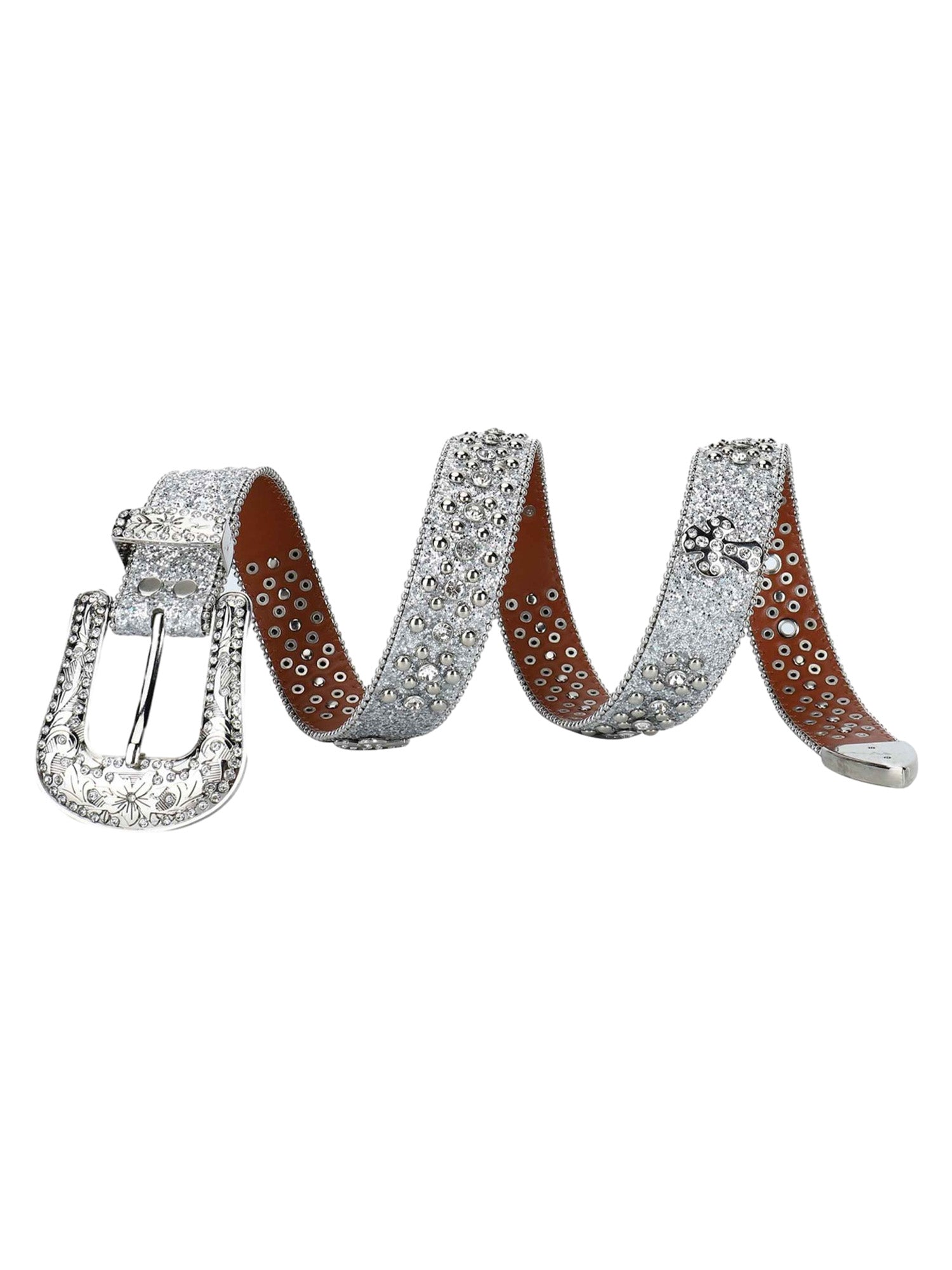 Thesupermade Studded Rhinestone Belt-1797