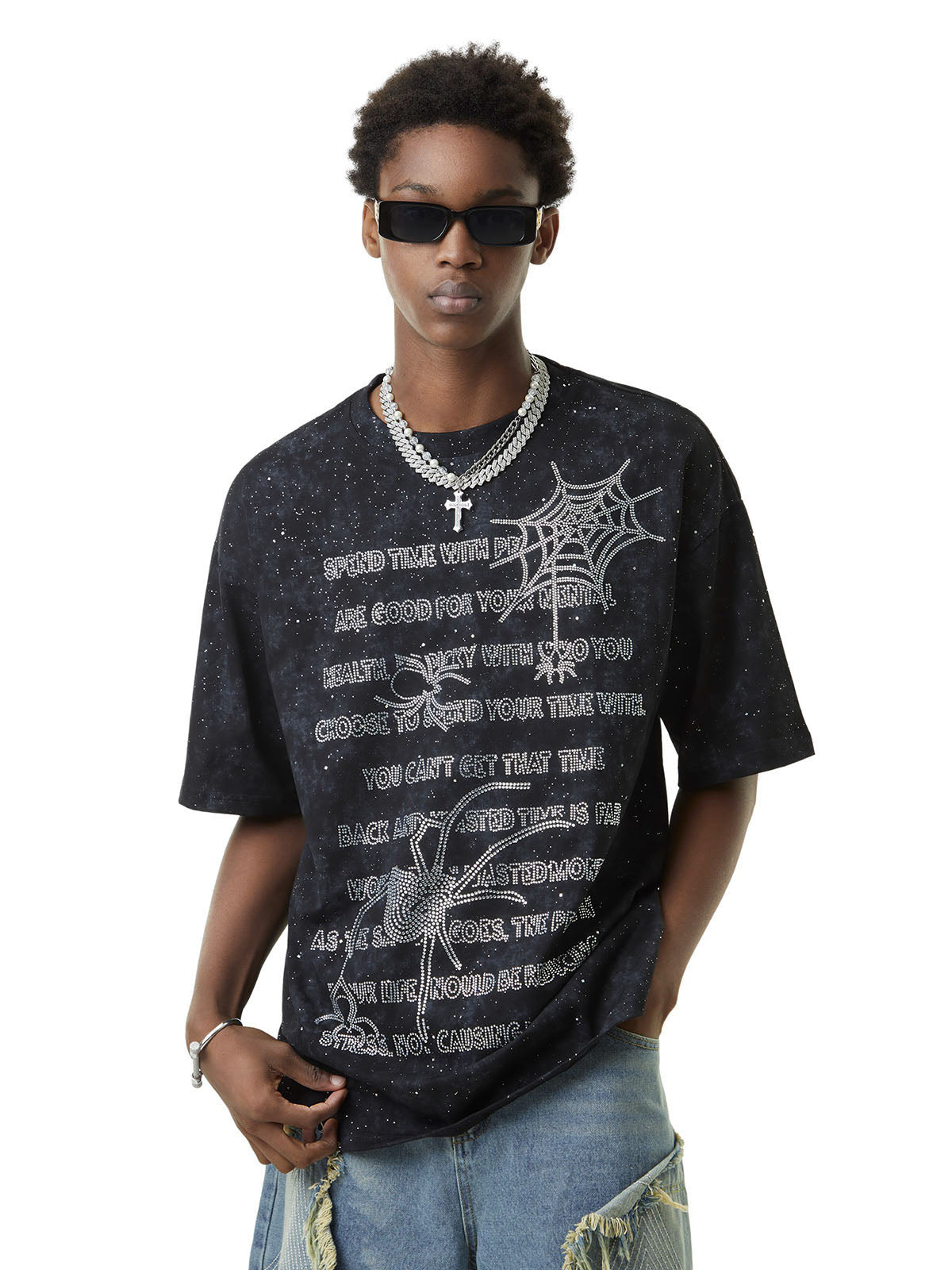 Thesupermade Diamond Star Spider Street Rap T-Shirt