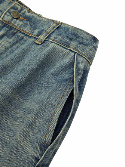 Le jean délavé contrasté American Retro de qualité supérieure