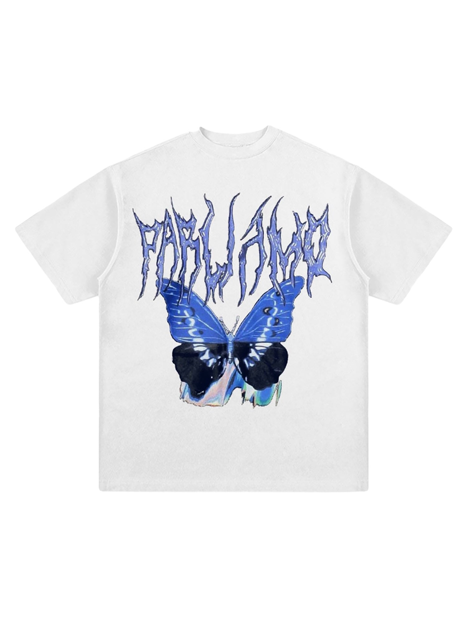 Thesupermade Vintage Butterfly Print Loose T-shirt