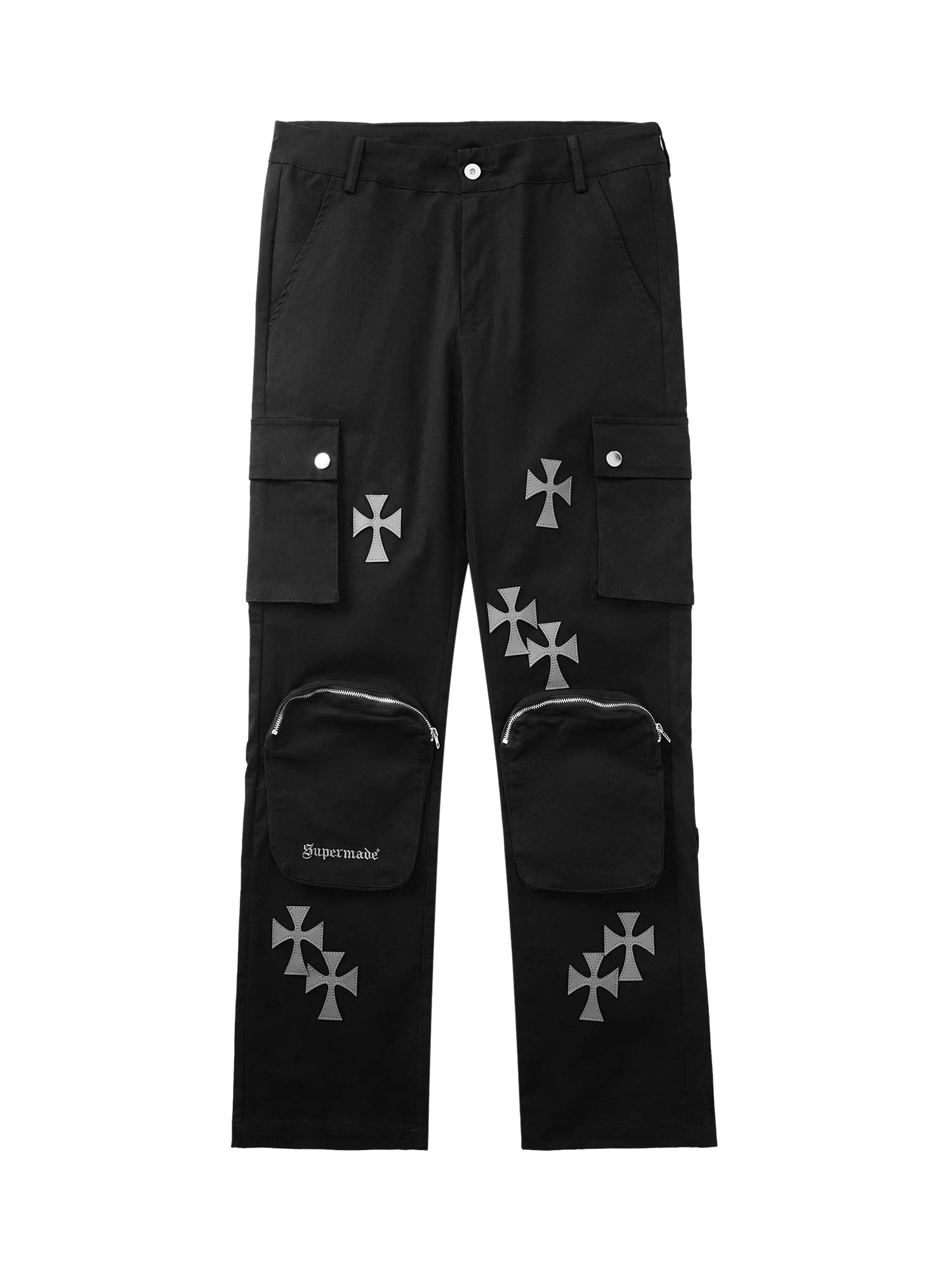 Thesupermade Cross Printed Multi-Pocket Casual Pants - 1959