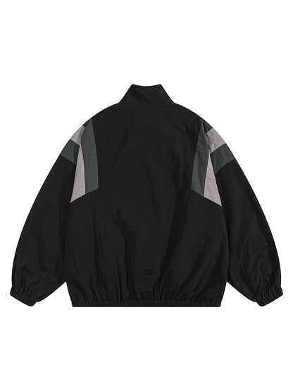 Thesupermade Patchwork Contrasting Windbreaker Jacket