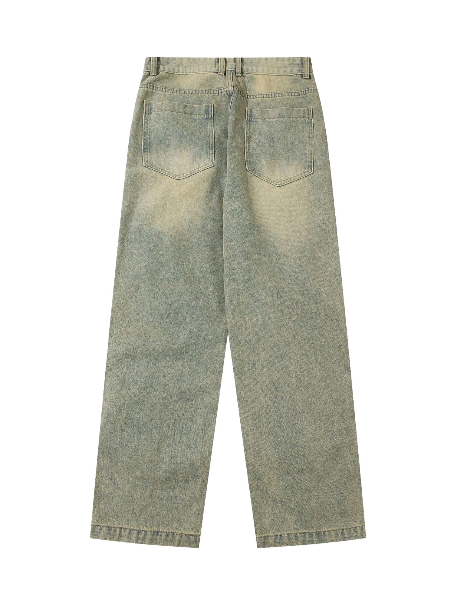 Thesupermade Street Zipper Design Washed Jeans