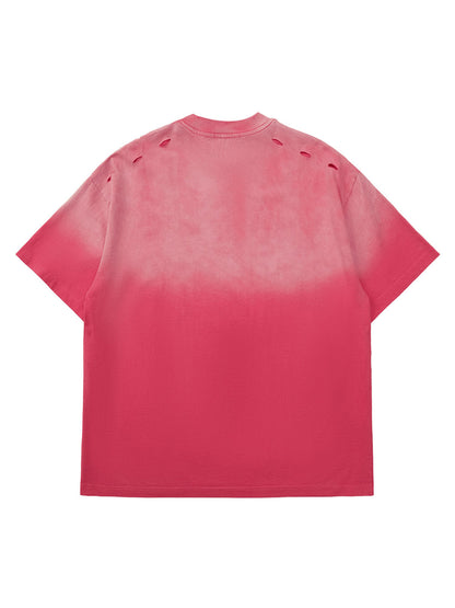Thesupermade High Street Gradient Design Hole T-shirt - 2139