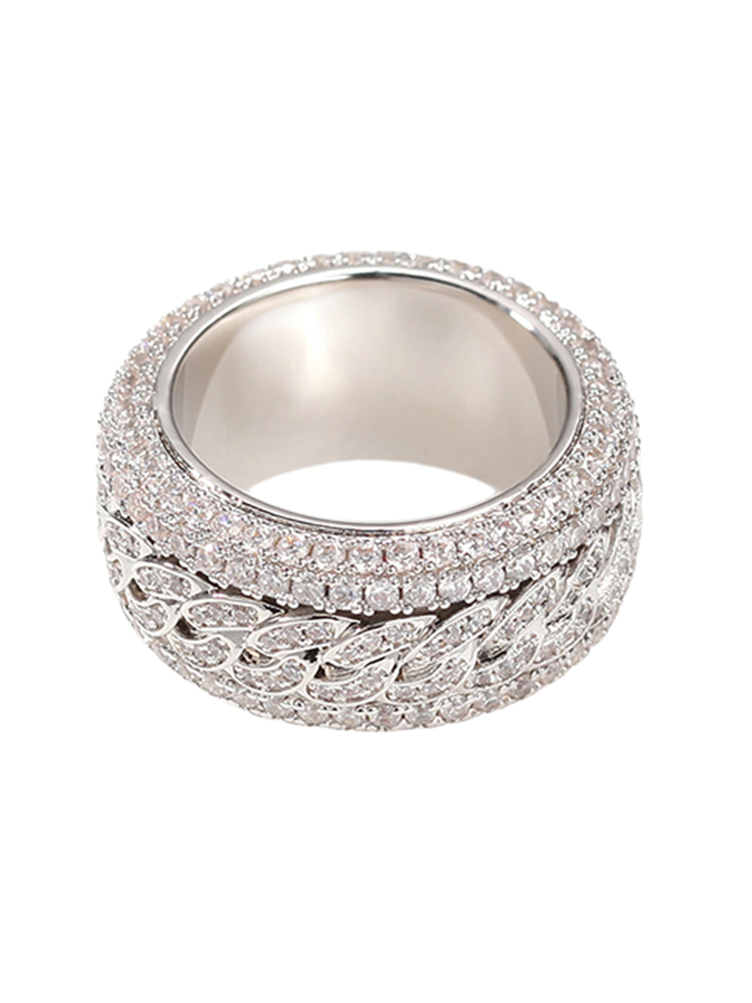 La bague rotative entièrement en diamants de la marque Supermade