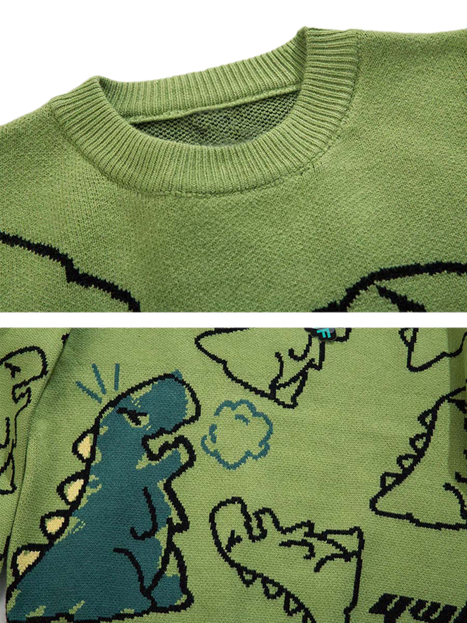 Thesupermade Pullover mit Cartoon-Dinosaurier-Aufdruck – 1004 