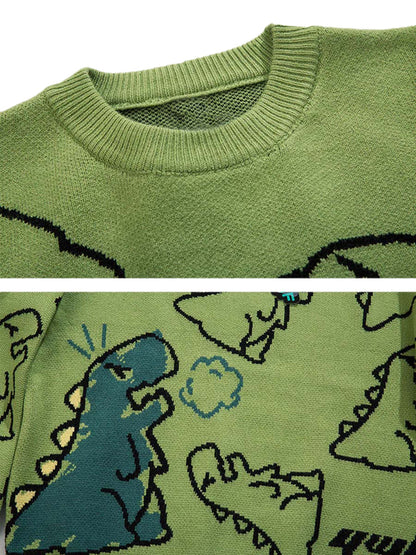 Thesupermade Pullover mit Cartoon-Dinosaurier-Aufdruck – 1004 