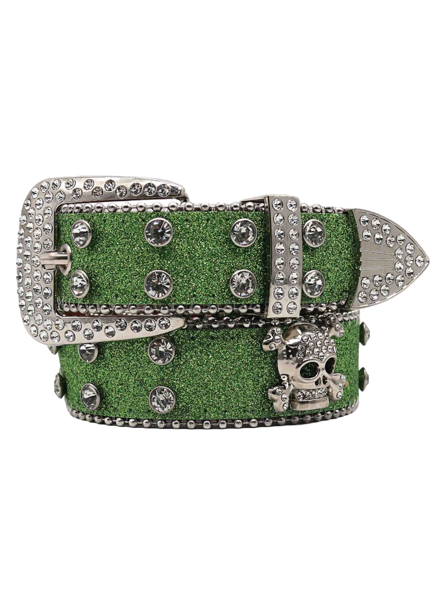 Thesupermade Strass-Totenkopfgürtel - 1668 