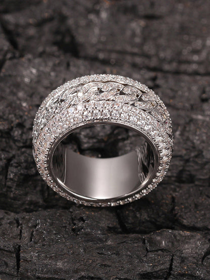La bague rotative entièrement en diamants de la marque Supermade
