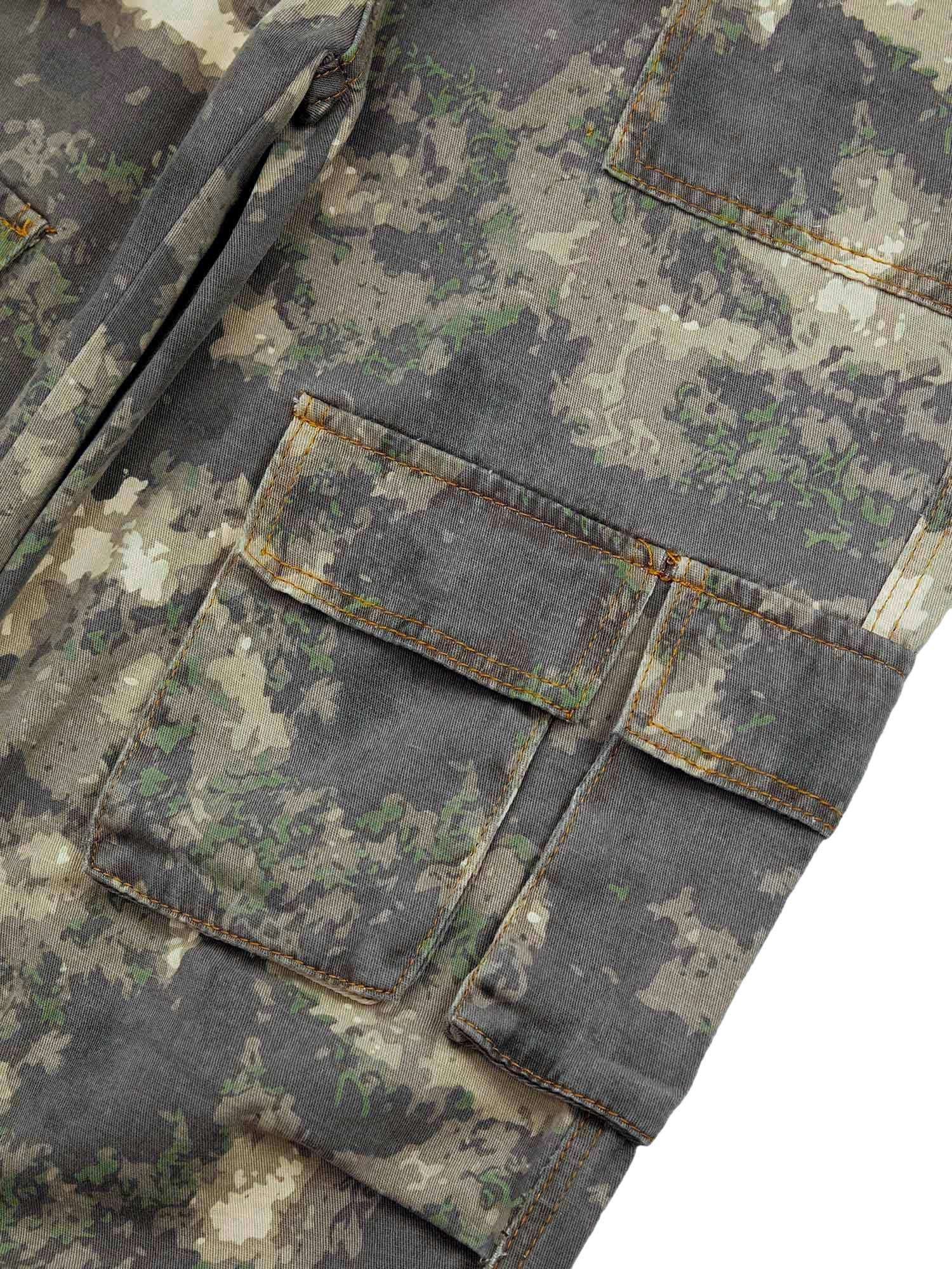 Thesupermade Camo Baggy Wide Leg Pockets Cargo Pants - 2019