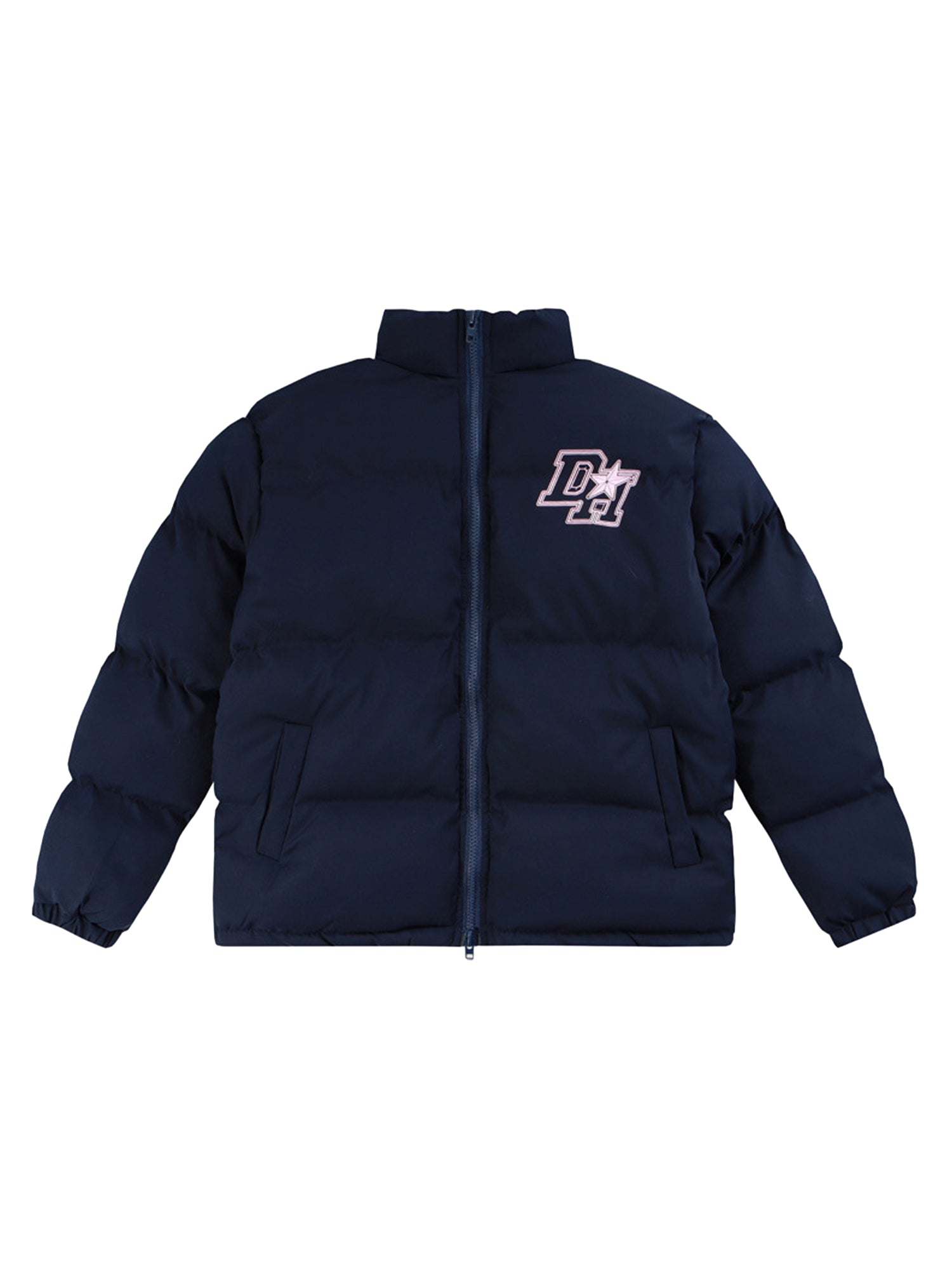 Daunenjacke mit Retro-Buchstaben-Print - 1393 