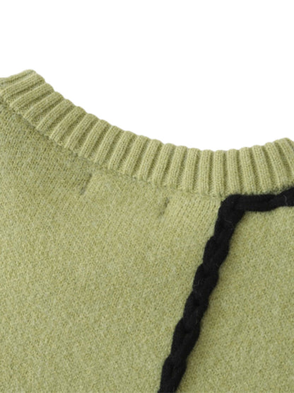 Thesupermade – Oversize-Pullover im Distressed-Look mit Spinnenmuster