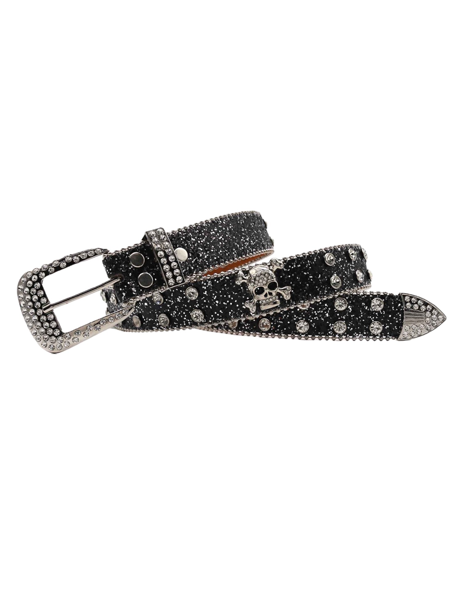 Ceinture tête de mort en strass supermade - 1668